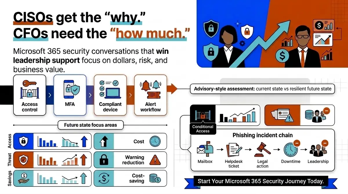 AI image made from that prompt: CISOs get the why, CFOs need the how much